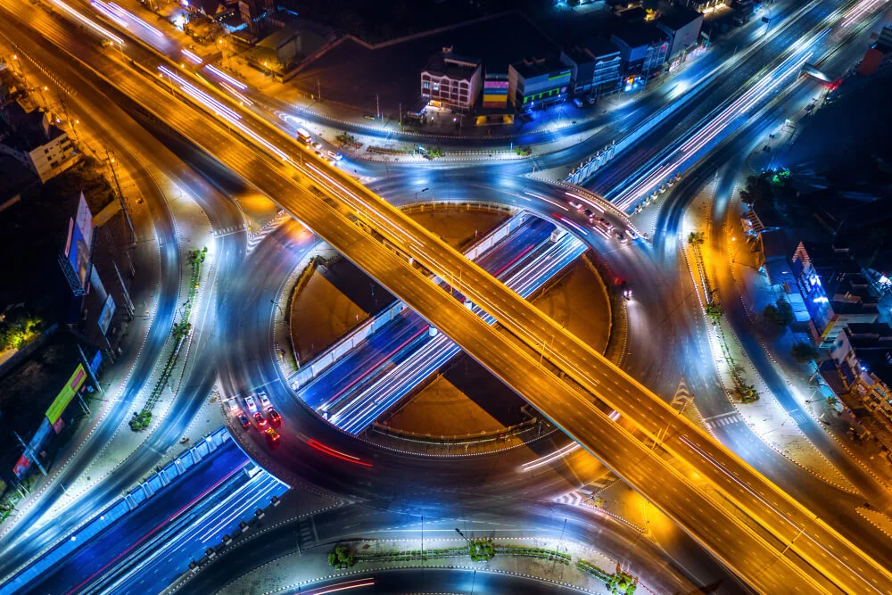 aerial view traffic roundabout highway night 1.jpg
